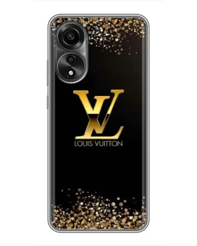 Чехол для OPPO A78 (4G) с картинкой «LV — золотые искры»