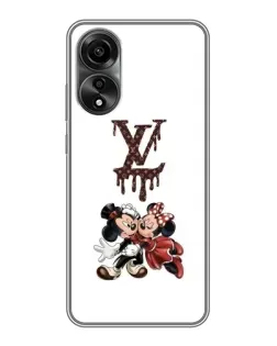 Чехол для OPPO A78 (4G) с картинкой «LV и Микки Маус»