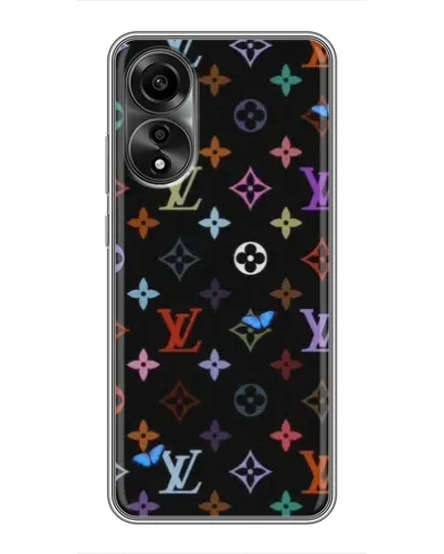 Чехол для OPPO A78 (4G) с картинкой «Цветная монограмма LV»