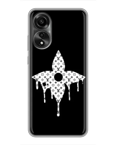 Чехол для OPPO A78 (4G) с картинкой «Цветочная монограмма»
