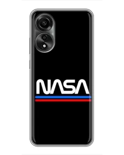 Чохол для OPPO A78 (4G) з картинкою «NASA — класика Red Blue» Чохол для OPPO A78 (4G) з картинкою «NASA — класика Red Blue»