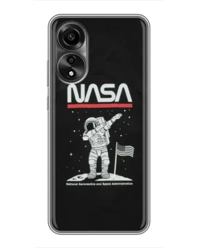 Чохол для OPPO A78 (4G) з картинкою «NASA — крокуємо по Місяцю»