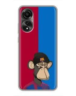 Чохол для OPPO A78 (4G) з картинкою «Bored Ape — фанат Барси»