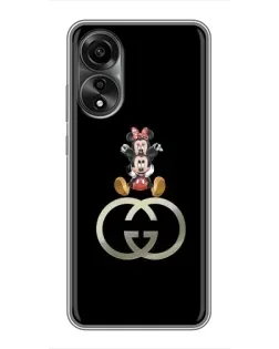 Чехол для OPPO A78 (4G) с картинкой «Минни Маус на лого»