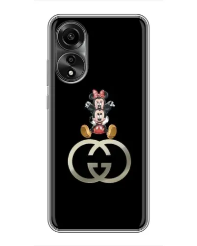 Чехол для OPPO A78 (4G) с картинкой «Минни Маус на лого»