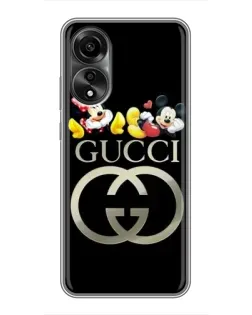Чехол для OPPO A78 (4G) с картинкой «Gucci — герои Disney»