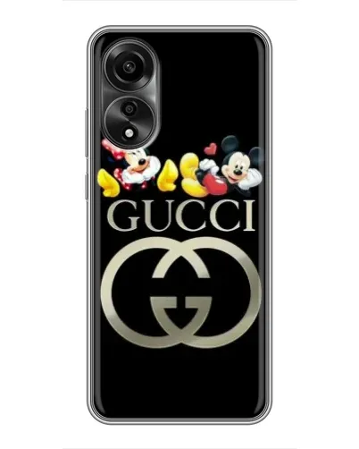 Чехол для OPPO A78 (4G) с картинкой «Gucci — герои Disney»