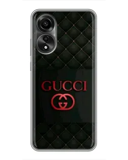 Чехол для OPPO A78 (4G) с картинкой «Gucci — стеганый черный»