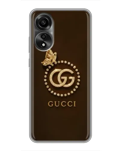 Чехол для OPPO A78 (4G) с картинкой «Gucci — золотая бабочка»
