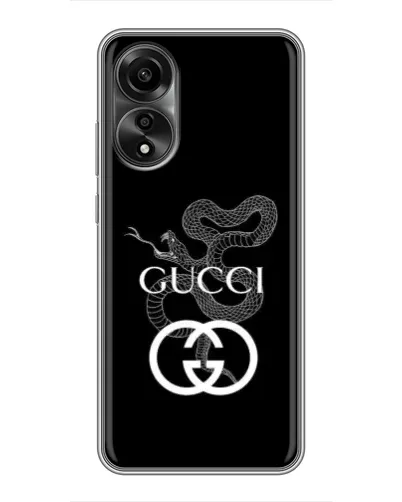 Чехол для OPPO A78 (4G) с картинкой «Gucci — серебряная змея»