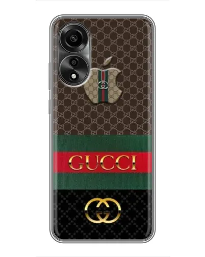 Чехол для OPPO A78 (4G) с картинкой «Gucci — брендированный десерт»