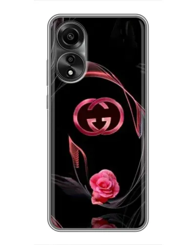 Чехол для OPPO A78 (4G) с картинкой «Gucci — неоновая роза»