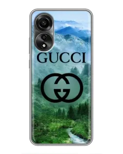 Чехол для OPPO A78 (4G) с картинкой «Gucci — горный пейзаж»