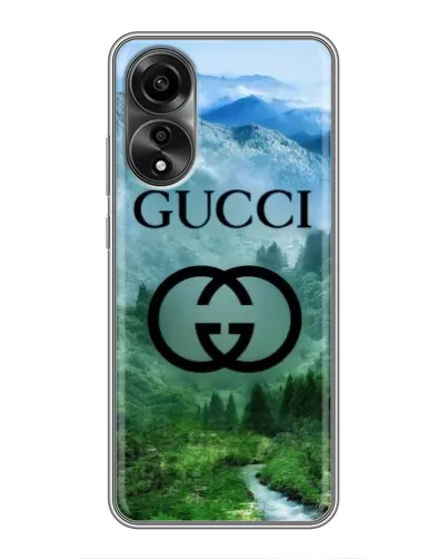 Чехол для OPPO A78 (4G) с картинкой «Gucci — горный пейзаж»