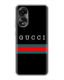 Чехол для OPPO A78 (4G) с картинкой «Gucci — красный пояс»