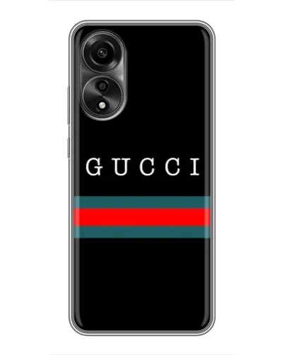 Чехол для OPPO A78 (4G) с картинкой «Gucci — красный пояс»
