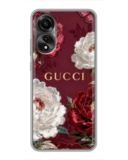 Чохол для OPPO A78 (4G) з картинкою «Gucci — бордові троянди»