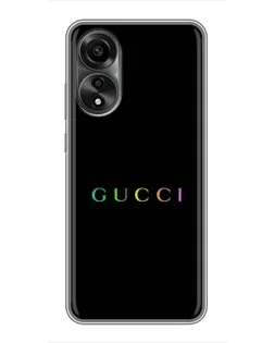 Чохол для OPPO A78 (4G) з картинкою «Gucci — неоновий мінімалізм»