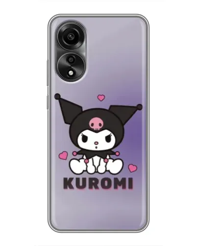 Чехол для OPPO A78 (4G) с картинкой «Kuromi — фиолетовый арт»