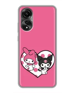 Чехол для OPPO A78 (4G) с картинкой «Kuromi и My Melody»