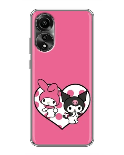 Чехол для OPPO A78 (4G) с картинкой «Kuromi и My Melody»