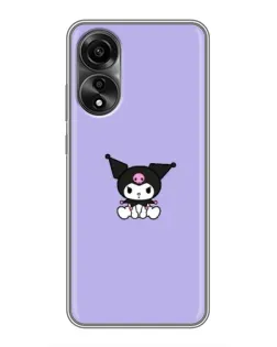 Чехол для OPPO A78 (4G) с картинкой «Kuromi — фиолетовый минимализм»