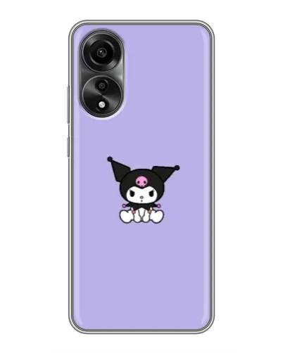 Чехол для OPPO A78 (4G) с картинкой «Kuromi — фиолетовый минимализм»