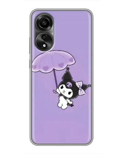 Чехол для OPPO A78 (4G) с картинкой «Kuromi с зонтиком»