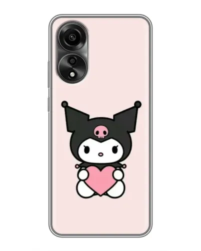 Чехол для OPPO A78 (4G) с картинкой «Kuromi и сердце»