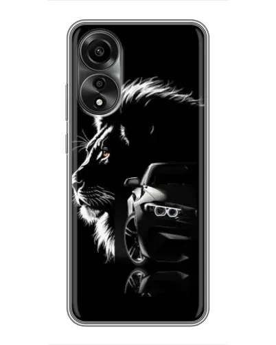 Чехол для OPPO A78 (4G) с картинкой «BMW и лев»