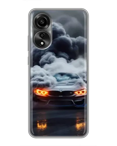 Чехол для OPPO A78 (4G) с картинкой «BMW в дыму»