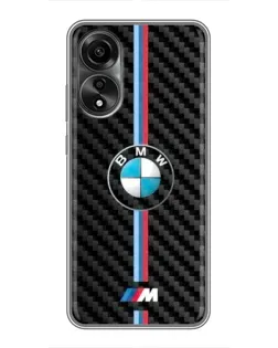 Чехол для OPPO A78 (4G) с картинкой «Эмблема BMW и карбон»