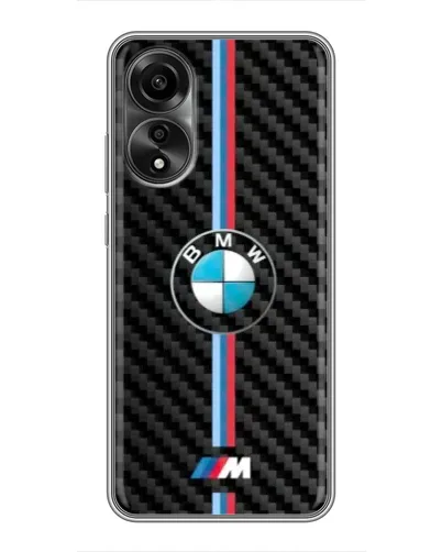 Чехол для OPPO A78 (4G) с картинкой «Эмблема BMW и карбон»