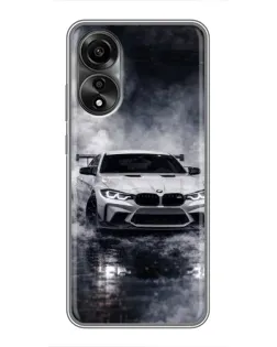 Чехол для OPPO A78 (4G) с картинкой «BMW сквозь туман»