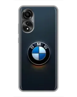 Чехол для OPPO A78 (4G) с картинкой «Логотип BMW — минимализм»