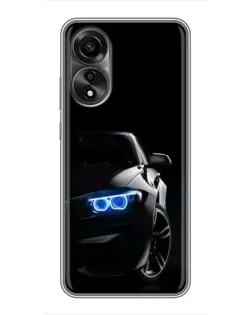 Чехол для OPPO A78 (4G) с картинкой «BMW — ночной взгляд»