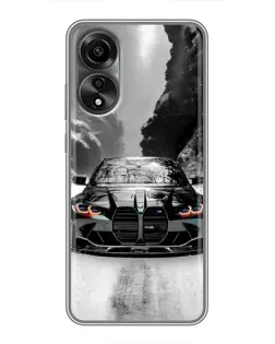 Чехол для OPPO A78 (4G) с картинкой «BMW — акварельный дрифт»