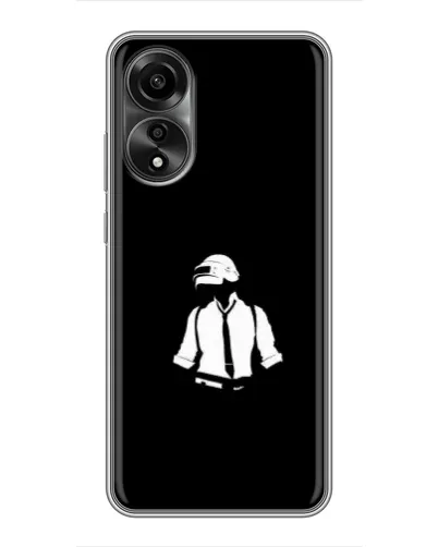 Чехол для OPPO A78 (4G) с картинкой «PUBG — белый шлем» Чехол для OPPO A78 (4G) с картинкой «PUBG — белый шлем»