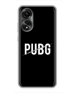 Чехол для OPPO A78 (4G) с картинкой «PUBG — белый логотип»