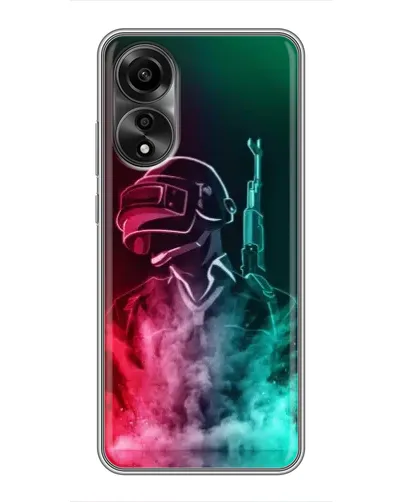 Чехол для OPPO A78 (4G) с картинкой «PUBG — огненный воин» Чехол для OPPO A78 (4G) с картинкой «PUBG — огненный воин»