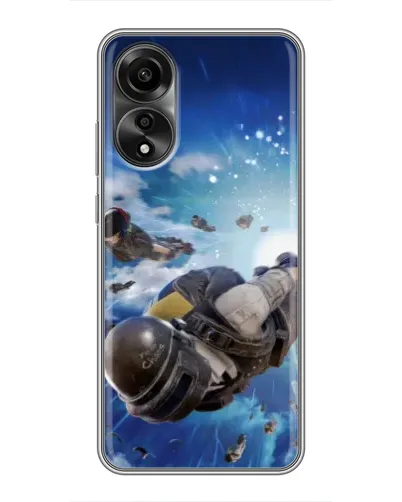 Чехол для OPPO A78 (4G) с картинкой «Десант PUBG — прыжок» Чехол для OPPO A78 (4G) с картинкой «Десант PUBG — прыжок»