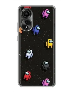 Чохол для OPPO A78 (4G) з картинкою «Космічний патерн Among Us»
