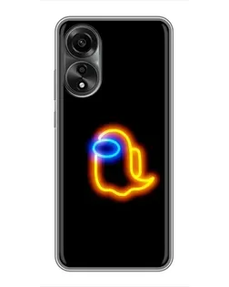 Чохол для OPPO A78 (4G) з картинкою «Among Us неонове сяйво»