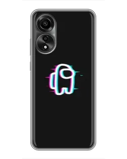 Чохол для OPPO A78 (4G) з картинкою «Among Us неон»