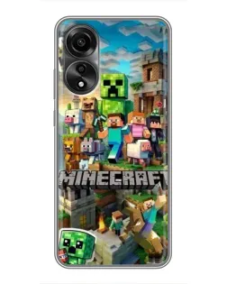 Чохол для OPPO A78 (4G) з картинкою «Замок Minecraft»