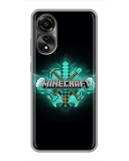 Чохол для OPPO A78 (4G) з картинкою «Minecraft Diamond лого»