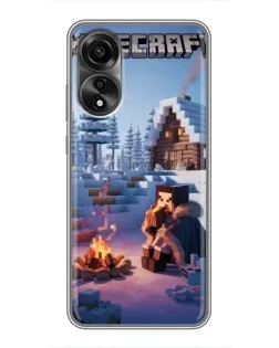Чохол для OPPO A78 (4G) з картинкою «Зимовий Minecraft»