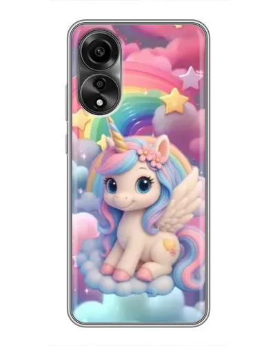 Чехол для OPPO A78 (4G) с картинкой «Маленький единорог»