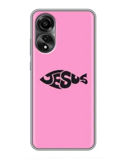 Чохол для OPPO A78 (4G) з картинкою «Рожевий символ Jesus»
