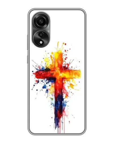 Чохол для OPPO A78 (4G) з картинкою «Акварельний хрест»